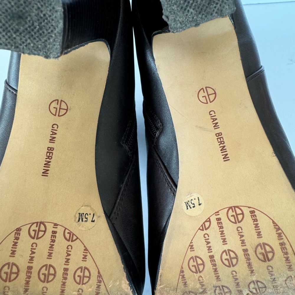 Giani Bernini Dark Brown Heeled Boots - Picture 6 of 9